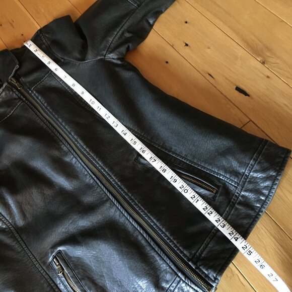 Point Zero Nicole Benisti Vegan Leather Moto Jacket - Picture 15 of 16